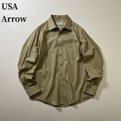 60sヴィンテージ ARROW デクトンガバナロ 開襟シャツ USA製 M 紺 
