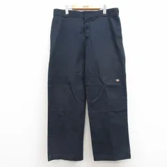 W37/古着 ディッキーズ Dickies ワーク パンツ メンズ ダブルニー 紺 ネイビー 25apr15 中古 ボトムス ロング