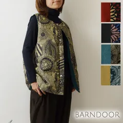 ＊【新品】【BARNDOOR バーンドア】中綿 リバーシブル ベスト (1191109g) レディース  秋 冬 大人可愛い ゆったり アウター 防寒 暖か 温か ナチュラル 服 新作 おしゃれ コーデ ナチュランド 人気 ダウンベスト 30代 40代 50代