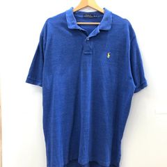 POLO RALPH LAUREN  ポロラルフ―ローレン ヴィンテージ vintage 半袖シャツ ポロシャツ　ハーフボタン ポニー刺繡 90’s ベトナム製 メンズ XL 90年代 ブルー