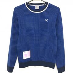 美品】ブリーフィング 半袖ハイネックシャツ ブルー系×ダーク
