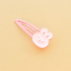 ゆるいうさぎのお顔パッチンどめ／サン宝石