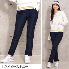 ダウンパンツ レディース ゴルフパンツ ダウン80% 暖裏起毛 裏フリース ゴルフウェア ジョガーパンツ スキニー ボア おしゃれ ボトムス アウトドア スポーツ 登山 秋冬 防寒 ldbt46 4-ネイビースキニー