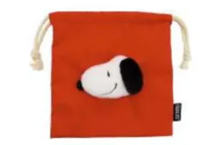 ナカ 【送料無料】 【スヌーピー】【SNOOPY】ボアフェイス巾着【レッド】【赤】【ピーナッツ】【ウッドストック】【すぬーぴー】【アニメ】【ポーチ】【ケース】【小物入れ】【きんちゃく】【袋】【収納】【雑貨】【グッズ】