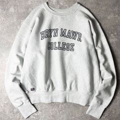 90s USA製 Cotton Exchange 2段 カレッジ プリント RWタイプ スウェット トレーナー XL / 90年代 アメリカ製 オールド リバース グレー