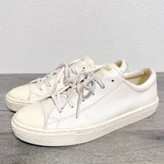 CONVERSE オールスタークップGL OX 31305630 本革 レザースニーカー 24.5cm エクリュ×金ロゴ