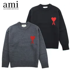 【新品商品】ami paris アミパリス (UKS838U 018) クルーネック セーター Ami de Coeur ニット メリノウール
