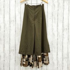 【 MURUA 】ムルーアプリーツヘムパンツ（カーキ）