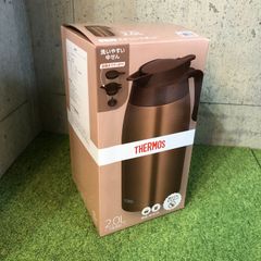C7743 【未使用品】THERMOS サーモス ステンレスポット TTB-2001 容量:2.0L ブラウンゴールド
