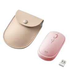【在庫限り】PLUS マウス ジブンイロ 薄型 持ちハコビ マウス ピンク TW-MO001 428-835