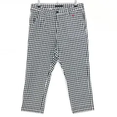 ★特価★【超美品】ラフアンドスウェル パンツ 白×黒 ギンガムチェック メンズ M ゴルフウェア rough＆swell