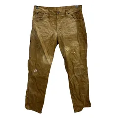 Dickies ワークパンツ W34 ブラウン ディッキーズ ジップアップ ペインター ワーク コットン 古着卸 アメリカ仕入 2507-242