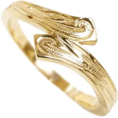 ハワイアンジュエリー リング レディース メンズ 指輪 誕生日 プレゼント サージカルステンレス イエローゴールド grs8555g