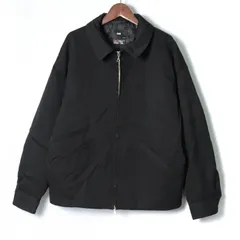 古着 ウールブルゾン カシミヤ混 スイングトップ 裏地チェック 黒 XL 古着 ウールブルゾン カシミヤ混 スイングトップ 裏地チェック 黒 XL