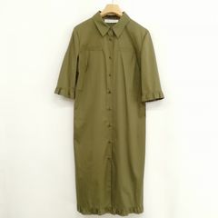 トーガ プルラ TOGA PULLA カットソー シアー 長袖 シースルー メッシュ 袖フレア ドロスト 肩リボン 36 S 緑 グリーン /NQ トーガ プルラ TOGA PULLA カットソー シアー 長袖 シースルー