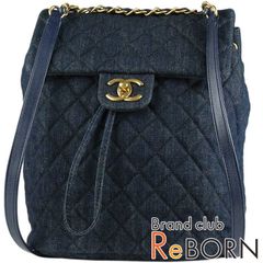 CHANEL/シャネル　マトラッセ デニム バックパック/リュック　デニム　デニムブルー　A91121【新品同様品】