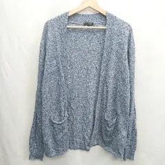 ◇ ⊇ PLST プラステ 長袖 カーディガン サイズL ブルー系 レディース E  【1501230017077】