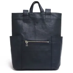 【aniary】レザー・バックパック（色：ネイビー） aniary アニアリ レザー バックパック リュック ネイビー系