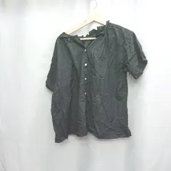 ◇ ⊂ Samansa Mos2 blue サマンサモスモス フリル 五分袖 ブラウス サイズF ブラック系 レディース E  【1505220015340】