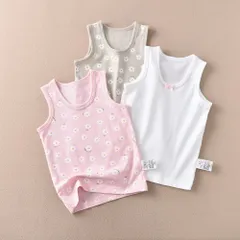 ☆ BX2025 ☆ 100size ☆ 女の子 ガールズ インナー 3枚組 キッズ インナー 女の子 子供用 肌着 かわいい おしゃれ ノースリーブ タンクトップ コットン 子ども 子供 キッズインナー 下着 ランニング インナーウェア ガールズ 女児