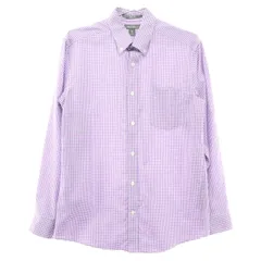 Eddie Bauer エディーバウアー ギンガムチェック柄 長袖 コットンシャツ S パープル系 メンズ 古着