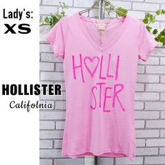 XS■極美品■Tシャツ■HOLLISTER ホリスター■ピンク×ピンク