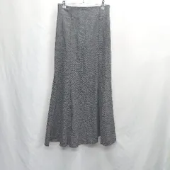 ◇ ⊇ ABITOKYO アビトーキョー ニットジャガード ロング丈 スカートスーツ サイズS ブラック系 レディース E  【1505130009064】