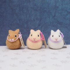 羊毛フェルト メロンクリームソーダ ガラス 手作り ハンドメイド