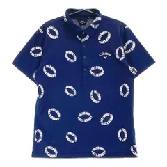 サイズ：LL CALLAWAY キャロウェイ  半袖ポロシャツ 総柄 ネイビー系 [240101336851]# ゴルフウェア メンズ ストスト