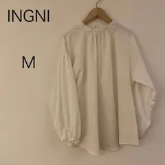 MB0601 【送料無料】　INGNI   イング　ギャザーブラウス　長袖　Mサイズ　ホワイト　レディース　オフィス　レディース　春　夏　秋