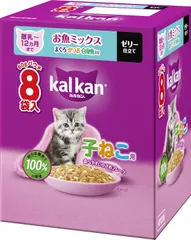 訳あり 20個セット カルカン パウチ 12ヵ月までの子ねこ用 お魚ミックス まぐろ・かつお・白身魚入り 8袋入り×20ボールセット【北海道/沖縄/離島発送不可】のサムネイル