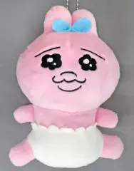 【中古】ぬいぐるみマスコット・ぬいぐるみバッジ おぱんちゅうさぎ B(口閉じ) カバンに付けられるぬいぐるみ 「おぱんちゅうさぎ」