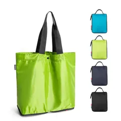 【色: グリーン】コンパクト お買い物バッグ 防水 大容量 エコバッグ トートバ