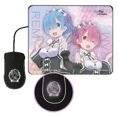 【中古】家電サプライ レム＆ラム 光るマウスとマウスパッド 「Re：ゼロから始める異世界生活」