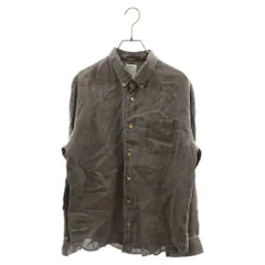 VISVIM (ヴィスヴィム) 14SS リネン コットン 切り替え ボタンダウン 長袖シャツ グレー 0114105011018のサムネイル