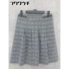◇ COMME CA MODELS コムサモデルズ グレンチェック 膝下丈 フレア スカート サイズM グレー系 レディース 【中古】 【1002802380945】