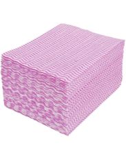 カウンタークロス 100枚入 30x60cm ピンク 使い捨て 不織布 ふきん 繰り返し使える 業務用 テーブルダスター (ピンク)