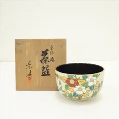 手塚景雲 作 平安景雲 仁清写鱗波文茶入 仕覆 小葵裂 茶道具 共箱 茶入 新品 手塚景雲 作 平安景雲 仁清写鱗波文茶入 仕覆 小