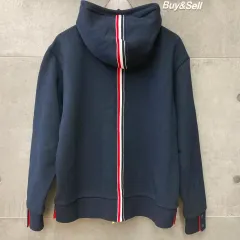 6074【人気デザイン】トムブラウン‪☆4Bar入りジップパーカー トリコロール‬