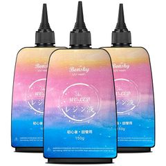 Bonsky レジン液 UVレジン液 450g 初心者詰替用 大容量 UV/LED対応 レジン液 高い透明 大容量 ハードタイプ成形 UVレジン液DIY手作り装飾急速に硬化 低アレルギー性 0