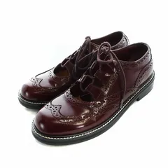 マークジェイコブス MARC JACOBS レザーシューズ ウィングチップ ロゴ パンチング 37 24cm 赤 レッド ■GY19 /MQのサムネイル