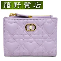 Dior ハート 折りたたみ財布 新作☆【Dior】ハート カナージュ ラムスキン ≪ミニ財布