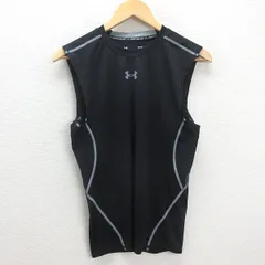 G■アンダーアーマー/UNDER ARMOUR ヒートギアアーマー スリーブレス シャツ/1358548【L】黒/men's/104【中古】■
