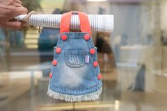 犬服 ドッグウェア春夏秋服オールシーズン ネオンカラーデニム 重ね着 セレブ服