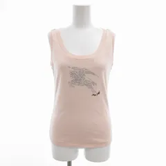 バーバリーブルーレーベル BURBERRY BLUE LABEL カットソー ノースリーブ ビジュー ビーズ 38 S ピンク /OU