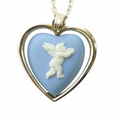 ウェッジウッド WEDGWOOD ネックレス アクセサリー ペンダント ロゴ ジャスパー ハート 天使 ゴールド色 ■GY18 /MQ