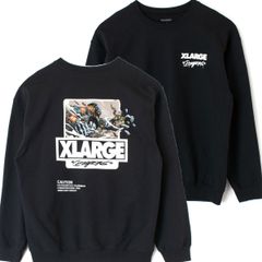 XLARGE x Dragon76 Crewneck Sweat コラボ スウェットトレーナー 黒 ブラック 当店管理番号 106233012002