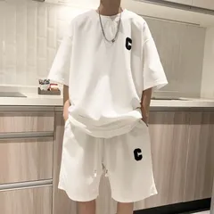 メンズ 半袖 ワッフル 夏 Tシャツ ハーフパンツ 上下セット ファッション ゆったり ビッグTシャツ 韓国 上下 ショートパンツ