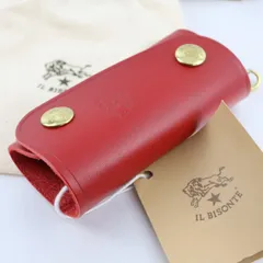 IL BISONTE イルビゾンテ キーケース 赤レザー SKH011PG0001