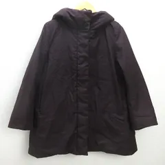 Q■ユニクロ/UNIQLO ハイブリッドダウンショートコート/211-439711■エンジ【レディースM】LADIES/6【中古】